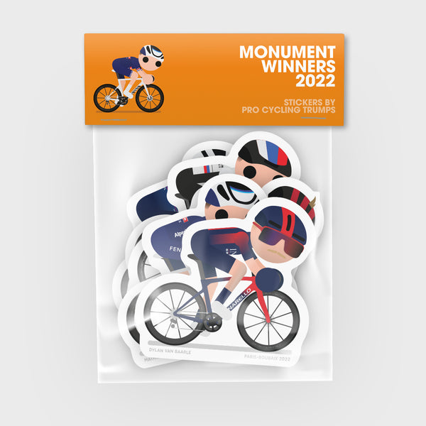 Sticker Pack Monument Winners 2022 Pro Cycling Trumps