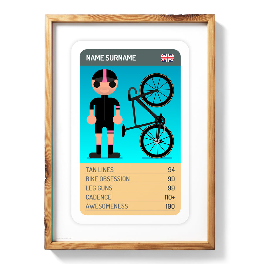 CUSTOMISED TRUMP CARD PRINT WITH FULL KIT + BIKE
