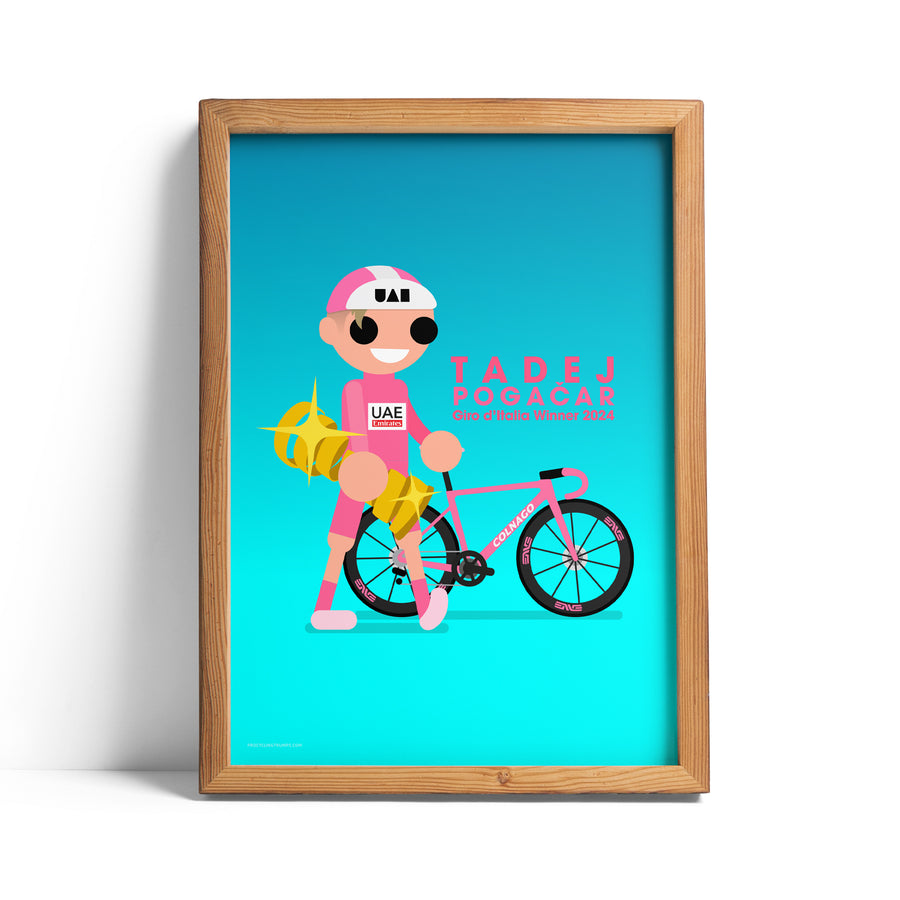 Pogacar - Giro d'Italia 2024 Walking print