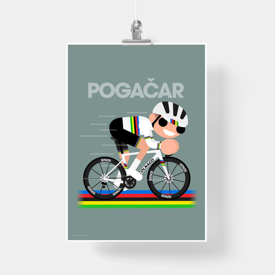 Pogacar - Rainbow Jersey 2024 print