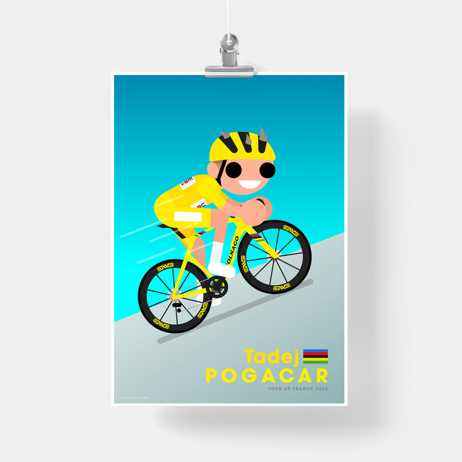 Tadej Pogacar TDF 2025 print