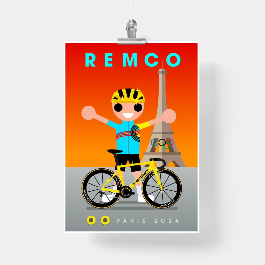 Remco Evenepoel - Paris 2024 Olympics Print