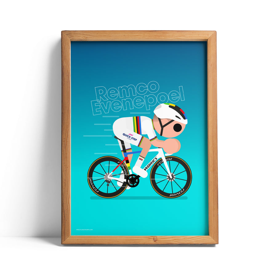 Remco Evenepoel World Champion 2022 print (White shorts)