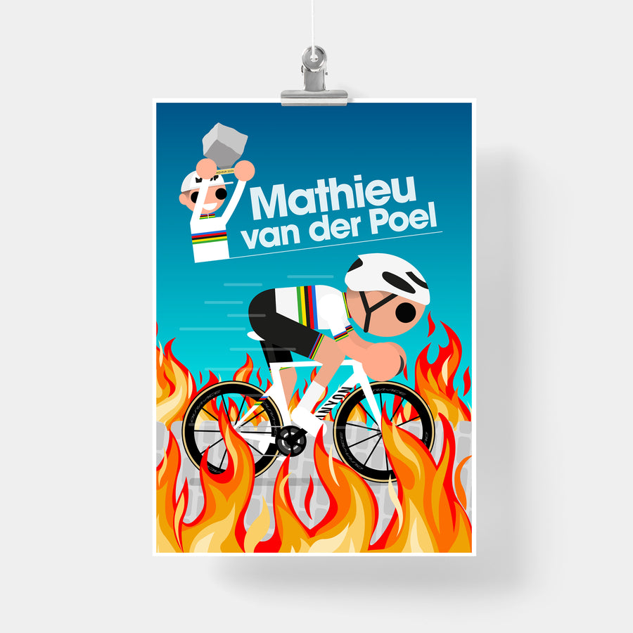 Mathieu van der Poel - Hell of the North - Paris-Roubaix 2024 print