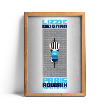 Lizzie Deignan Roubaix print (From above)