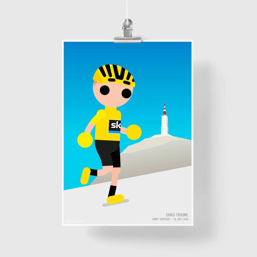 Chris Froome Ventoux Running print