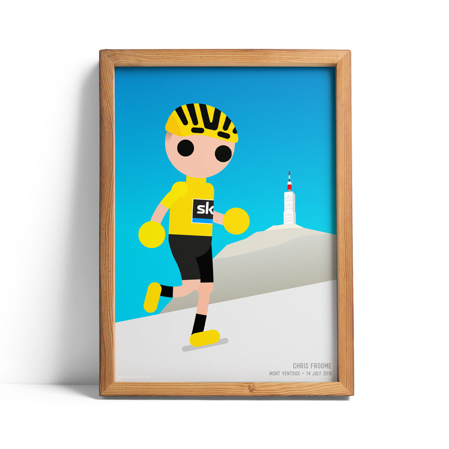 Chris Froome Ventoux Running print