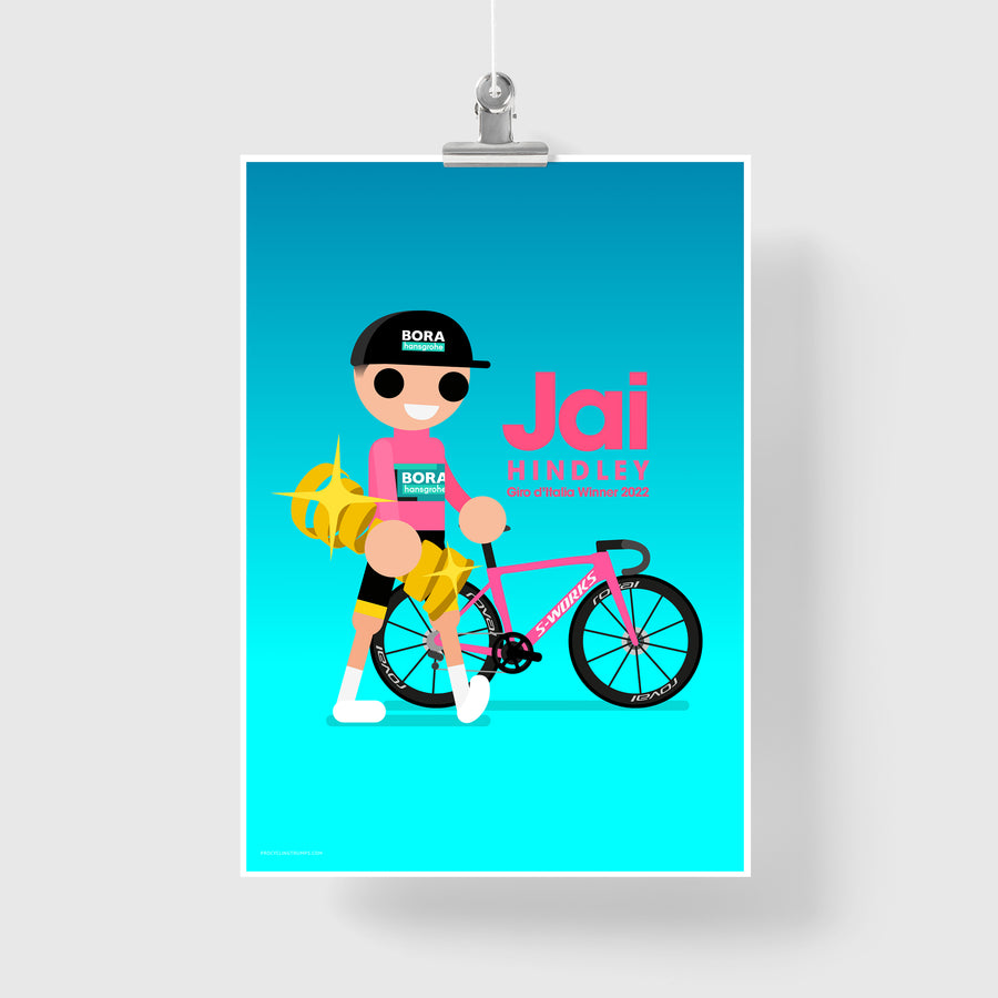 Jai Hindley Giro Winner 2022 print