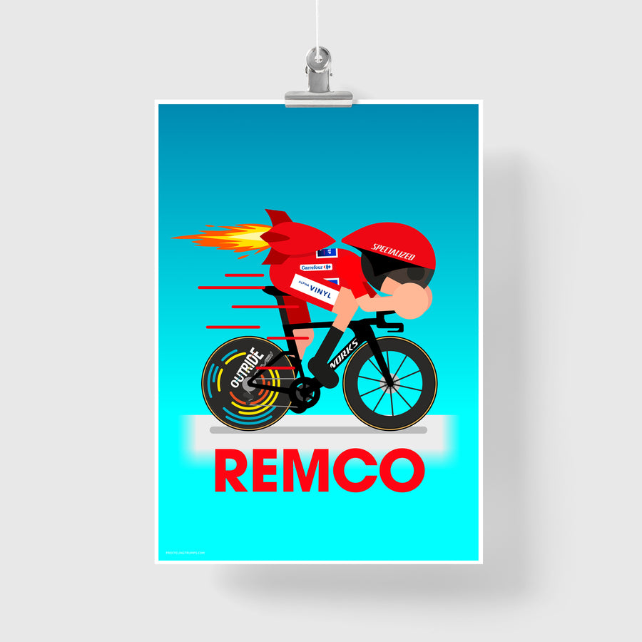Remco Evenepoel Vuelta 2022 TT print