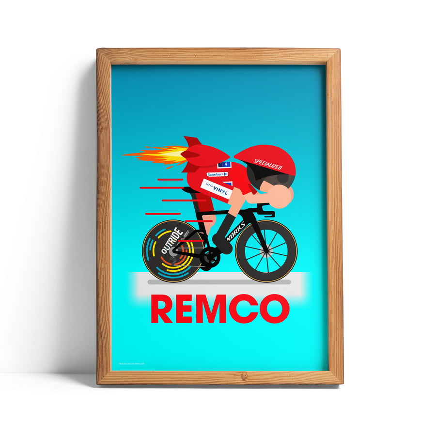 Remco Evenepoel Vuelta 2022 TT print