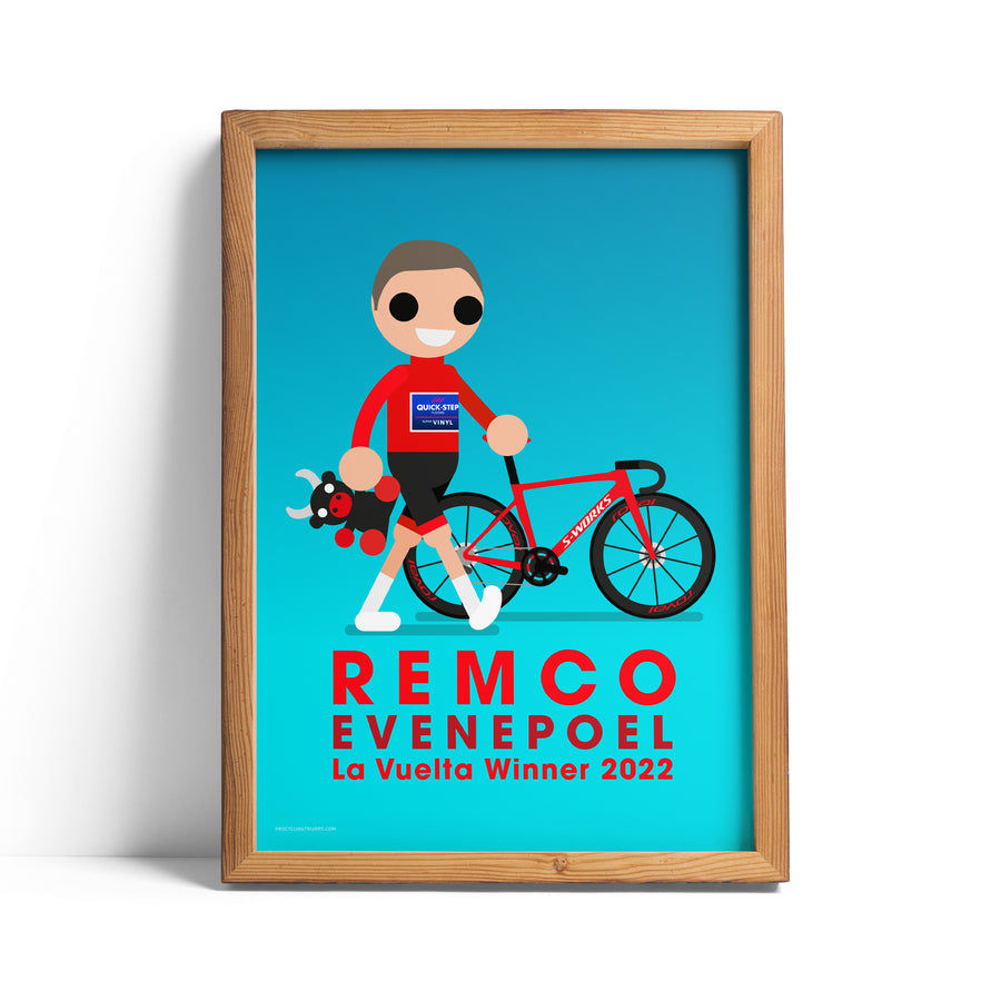 Remco Evenepoel Vuelta 2022 Walking print