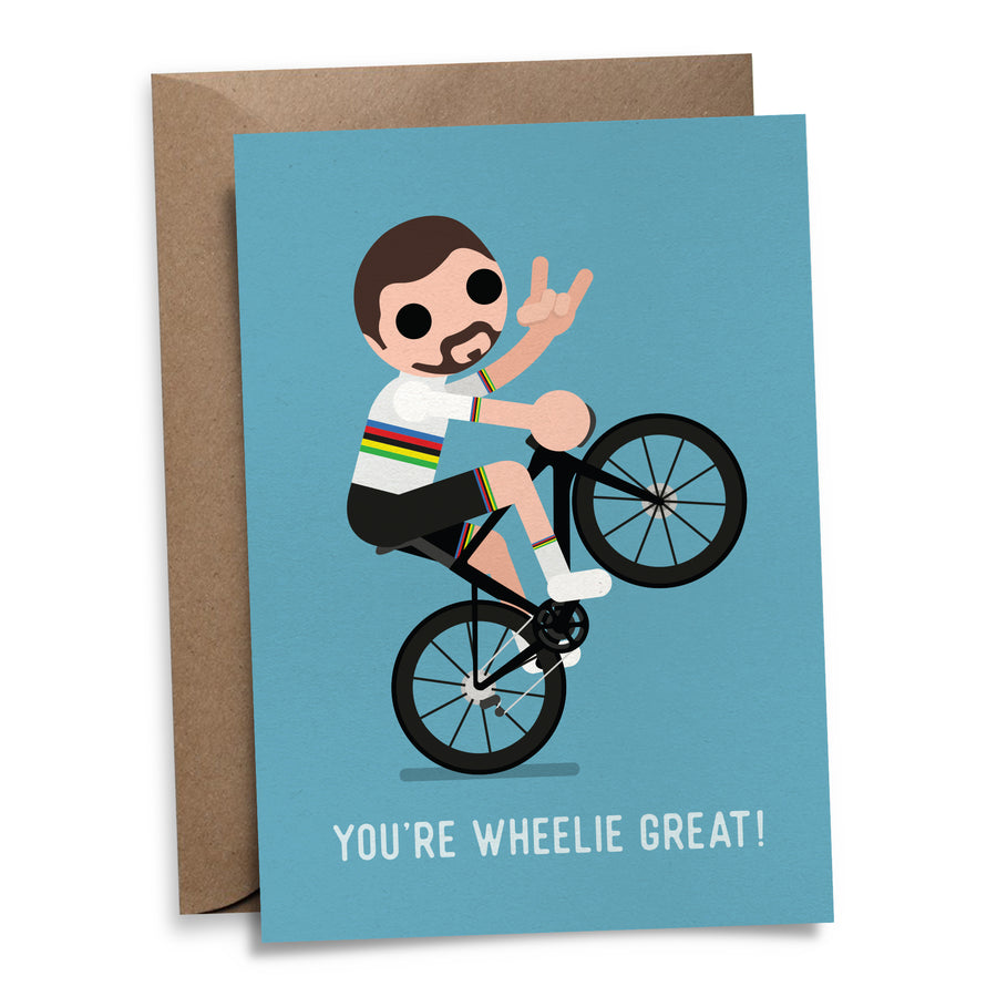 Sagan Wheelie Greetings Card