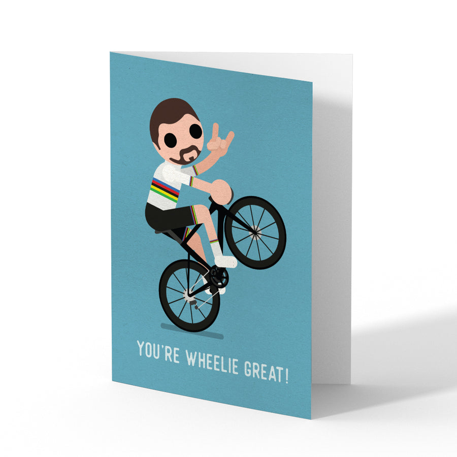 Sagan Wheelie Greetings Card