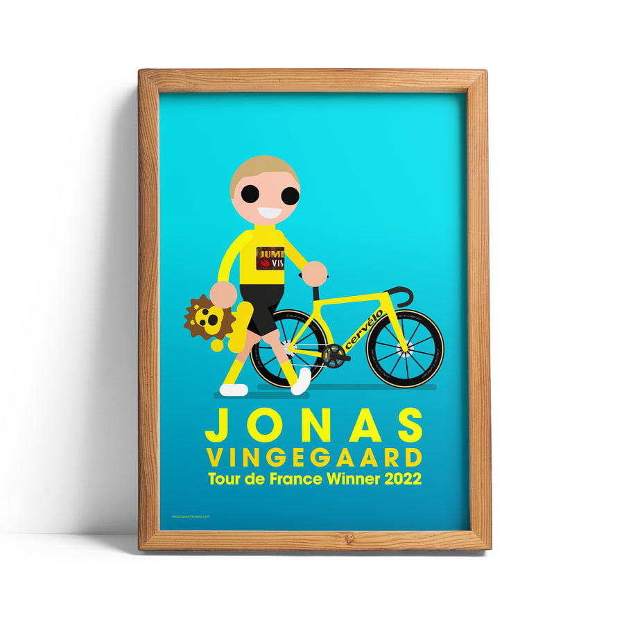 Jonas Vingegaard Yellow Walk 2022 print