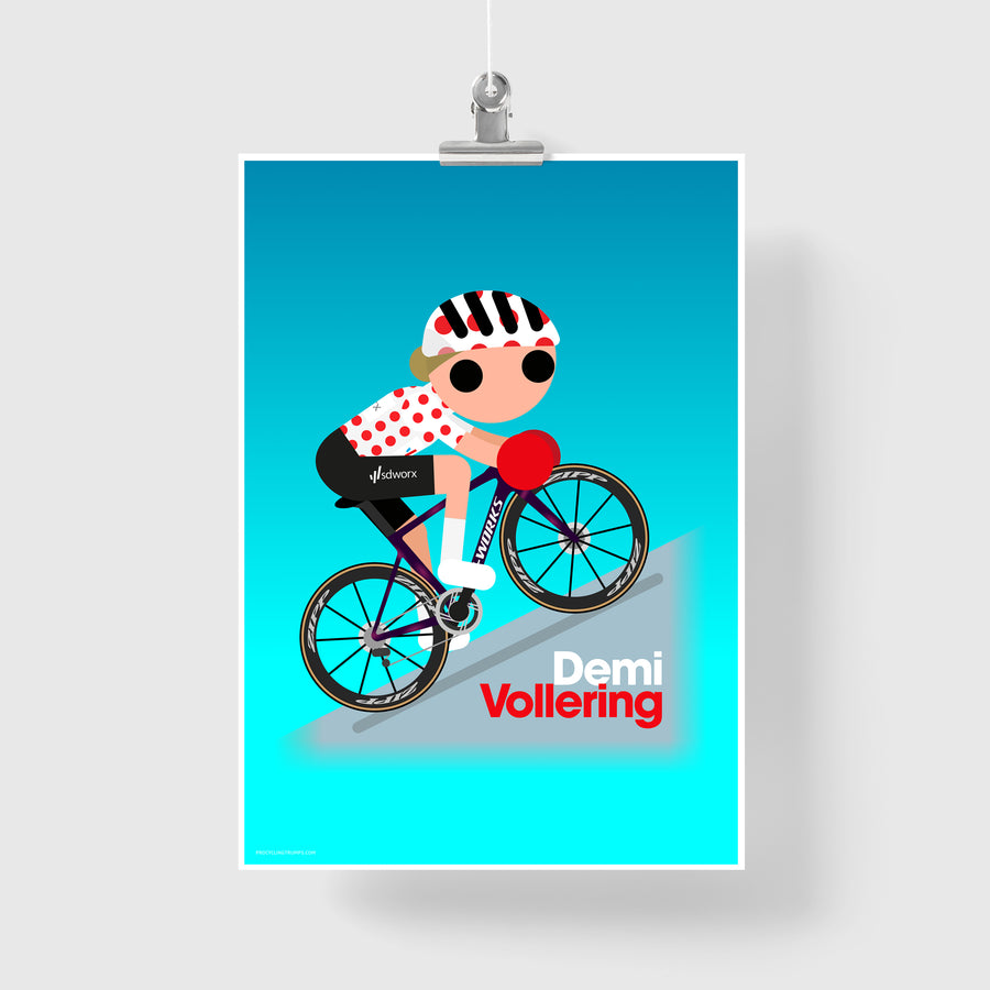 Demi Vollering Polka Dot Ride 2022 print
