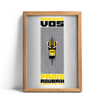 Marianne Vos Roubaix print (From above)