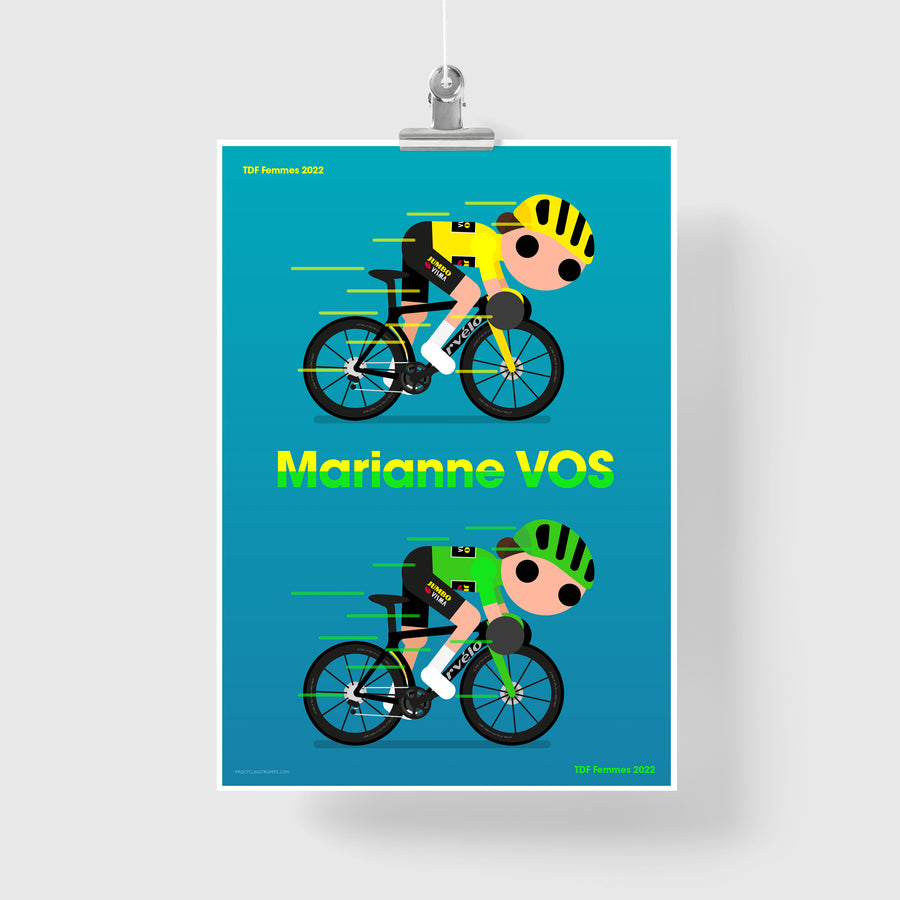Marianne Vos Yellow and Green 2022 print