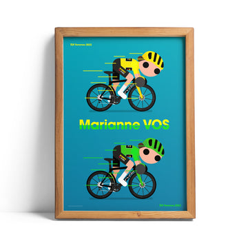 Marianne Vos Yellow and Green 2022 print
