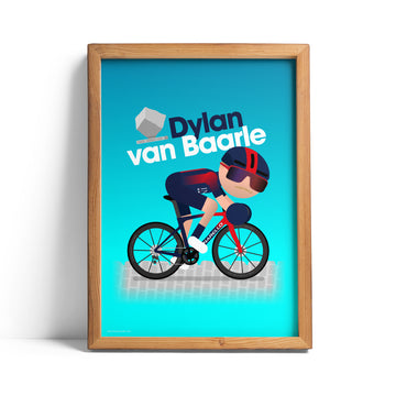 Dylan van Baarle Roubaix 2022 print