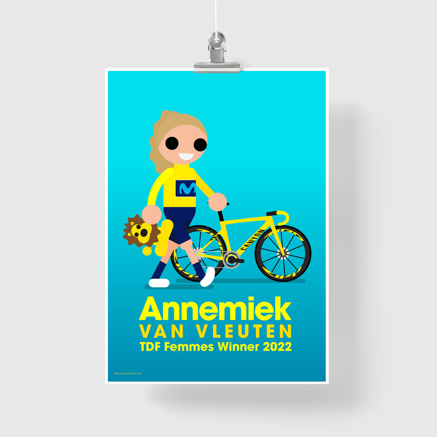 Annemiek van Vleuten Yellow Walk 2022 print