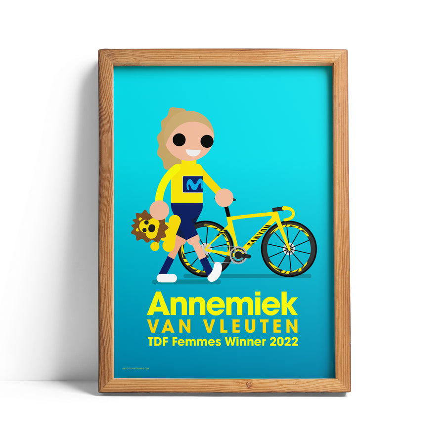 Annemiek van Vleuten Yellow Walk 2022 print