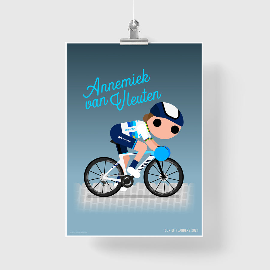 Annemiek van Vleuten Flanders 2021 print