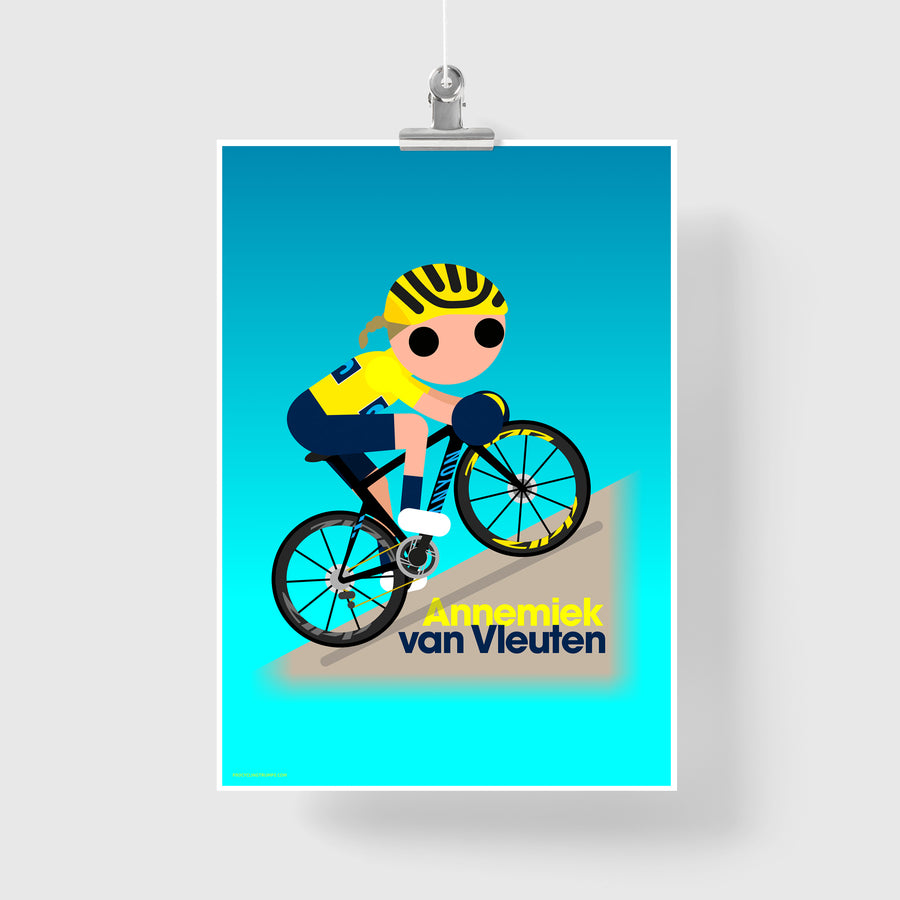 Annemiek van Vleuten Yellow Ride 2022 print