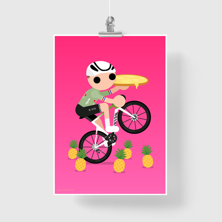 Mathieu van der Poel Giro 2022 Wheelie print